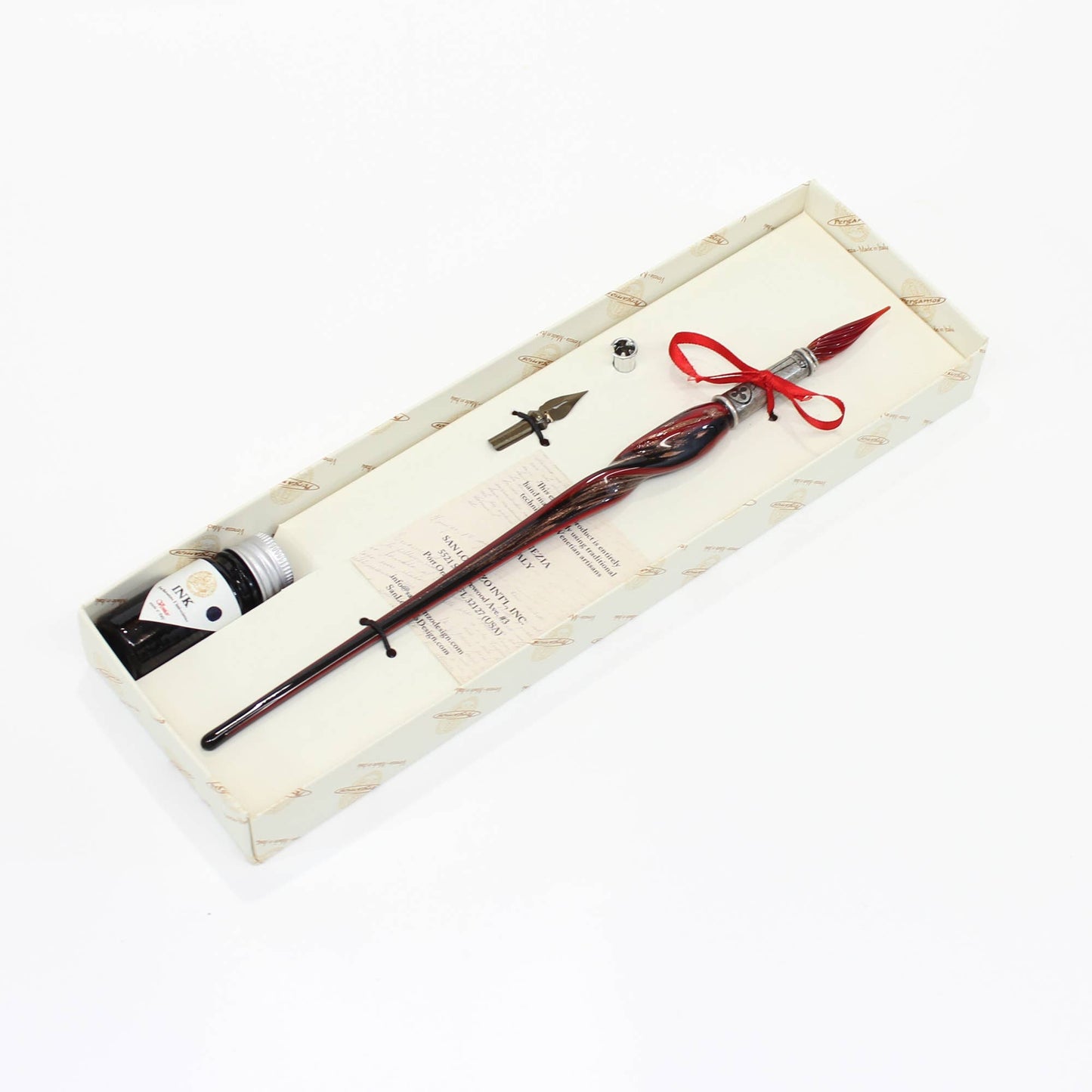 Murano Twisted Glass Pen, Classic Writing Instrument: AMETHYST