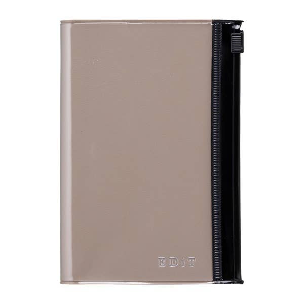 EDiT B7 Grid Notebook with PVC Cover & Zipper Pocket: Lavender
