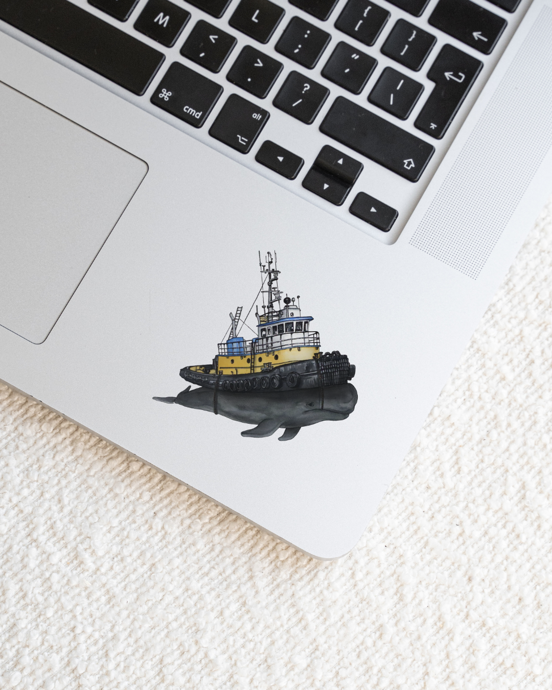 Vinyl Sticker Pilot Whale Tug