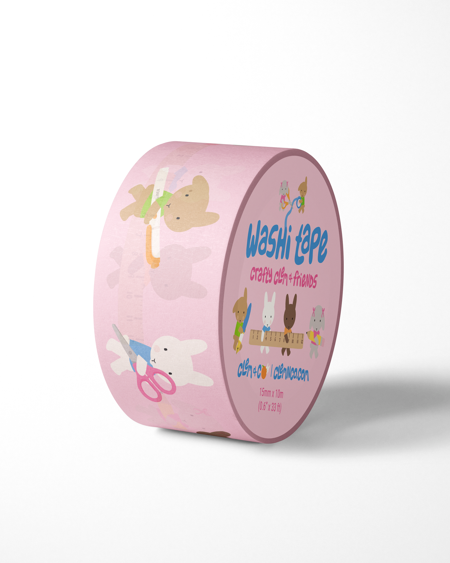 Clem & Co Crafty Clem & Friends Washi Tape