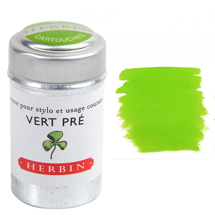Herbin Fountain Pen Ink Cartridges - Tin of 6: Rose Cyclamen (Pink Cyclamen)