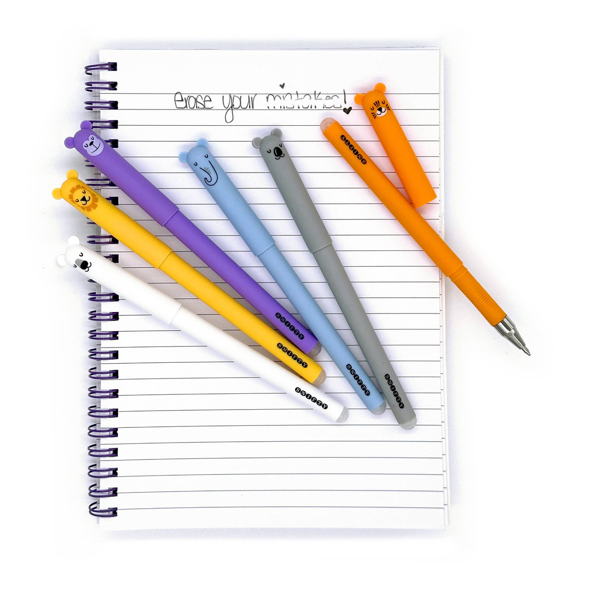 WILD LIFE ERASABLE GEL PENS