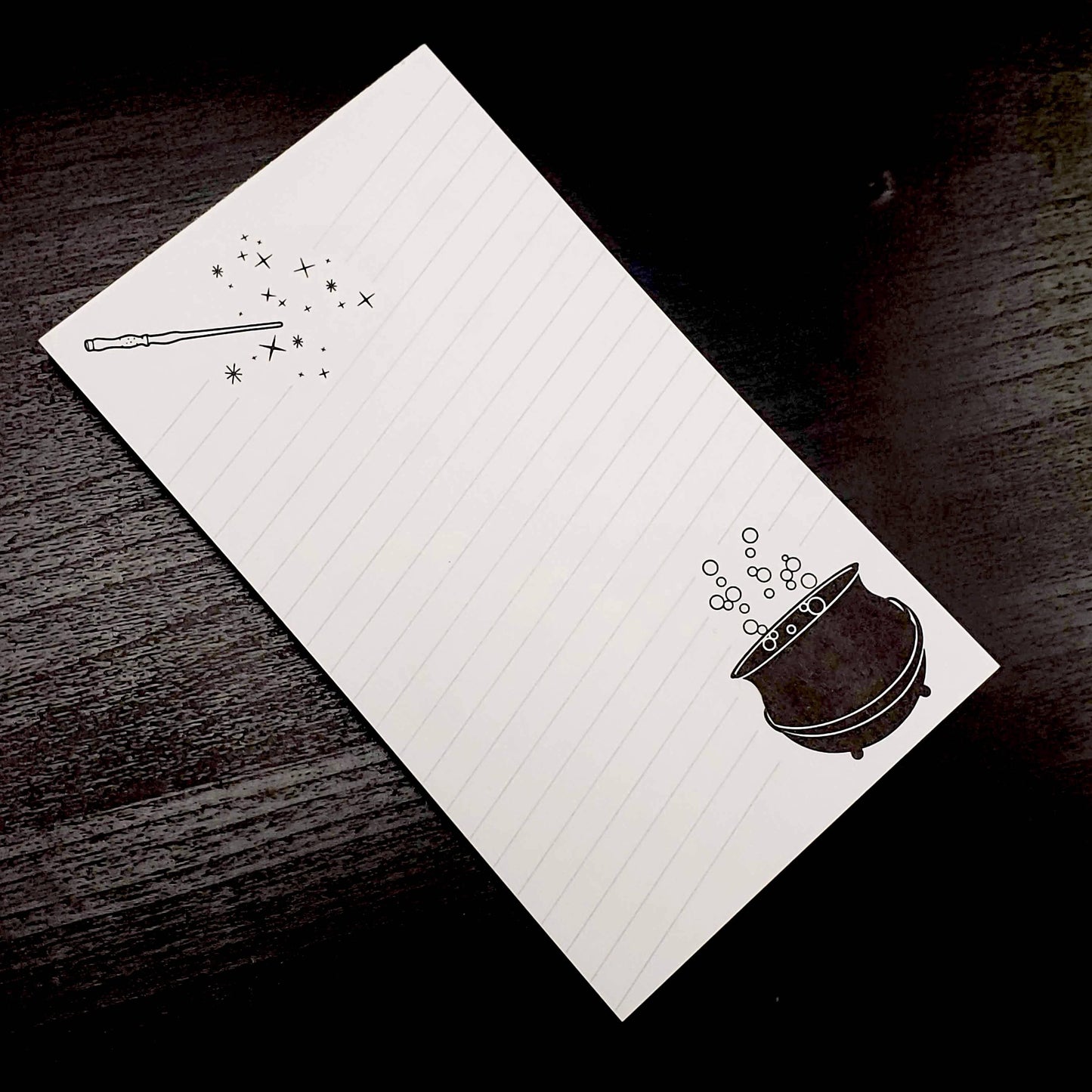 No Toil, No Trouble Cauldron & Wand Notepad