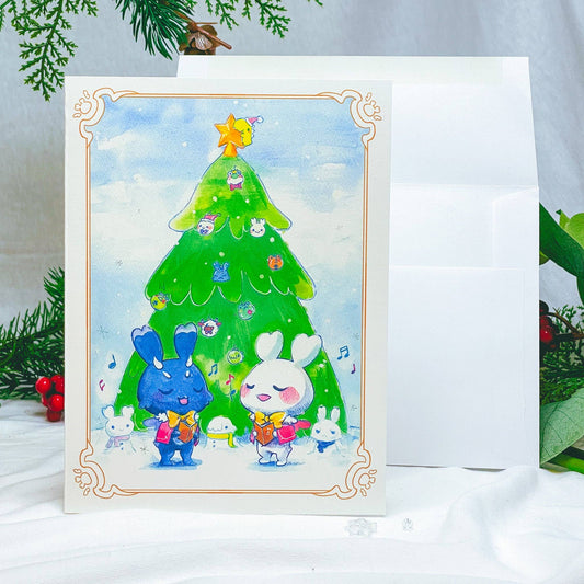 Sakuradragon Winter Choir Card w/ Envelope