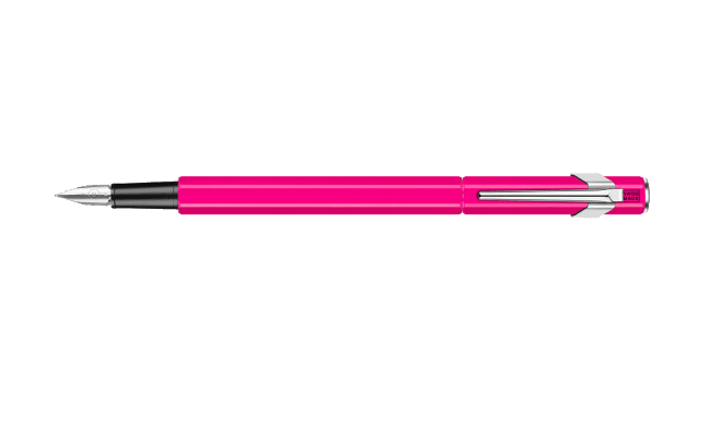 Caran d'Ache Fountain Pen 849™ Metal, Fine Nib Size with Gift Box: Pink