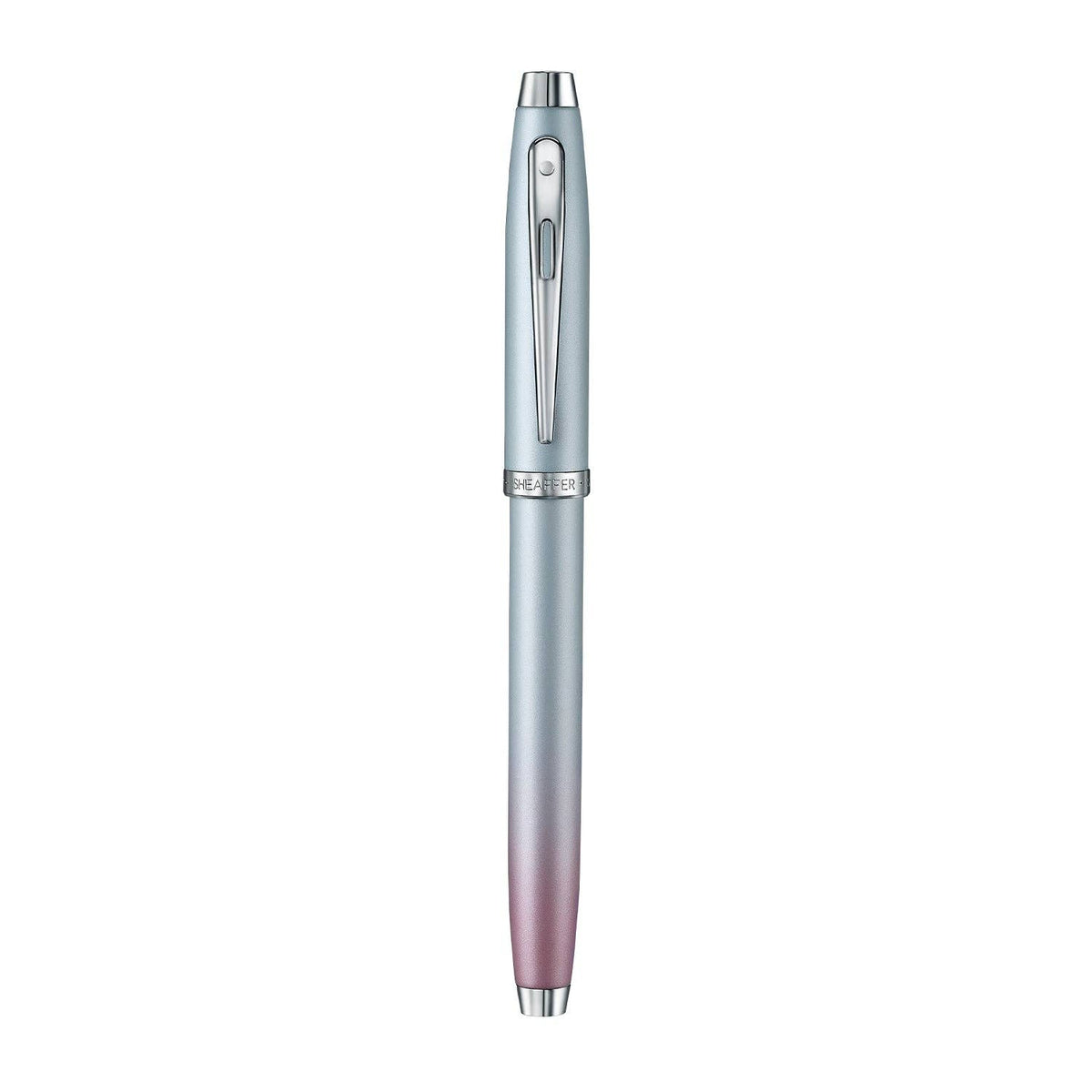 Sheaffer 100 9376 Expressions Blue and Pink Pearlised Gradient Fountain Pen with Chrome-plated Trims: F