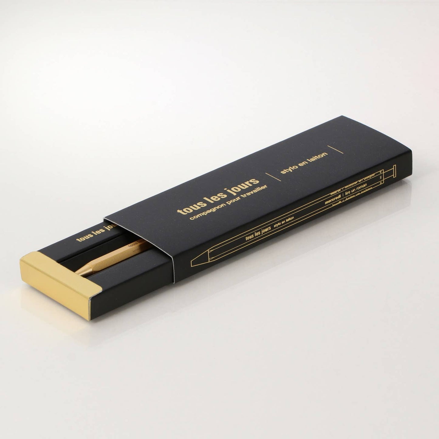 Gel Brass Ballpoint Pen / MARK'STYLE: Gold