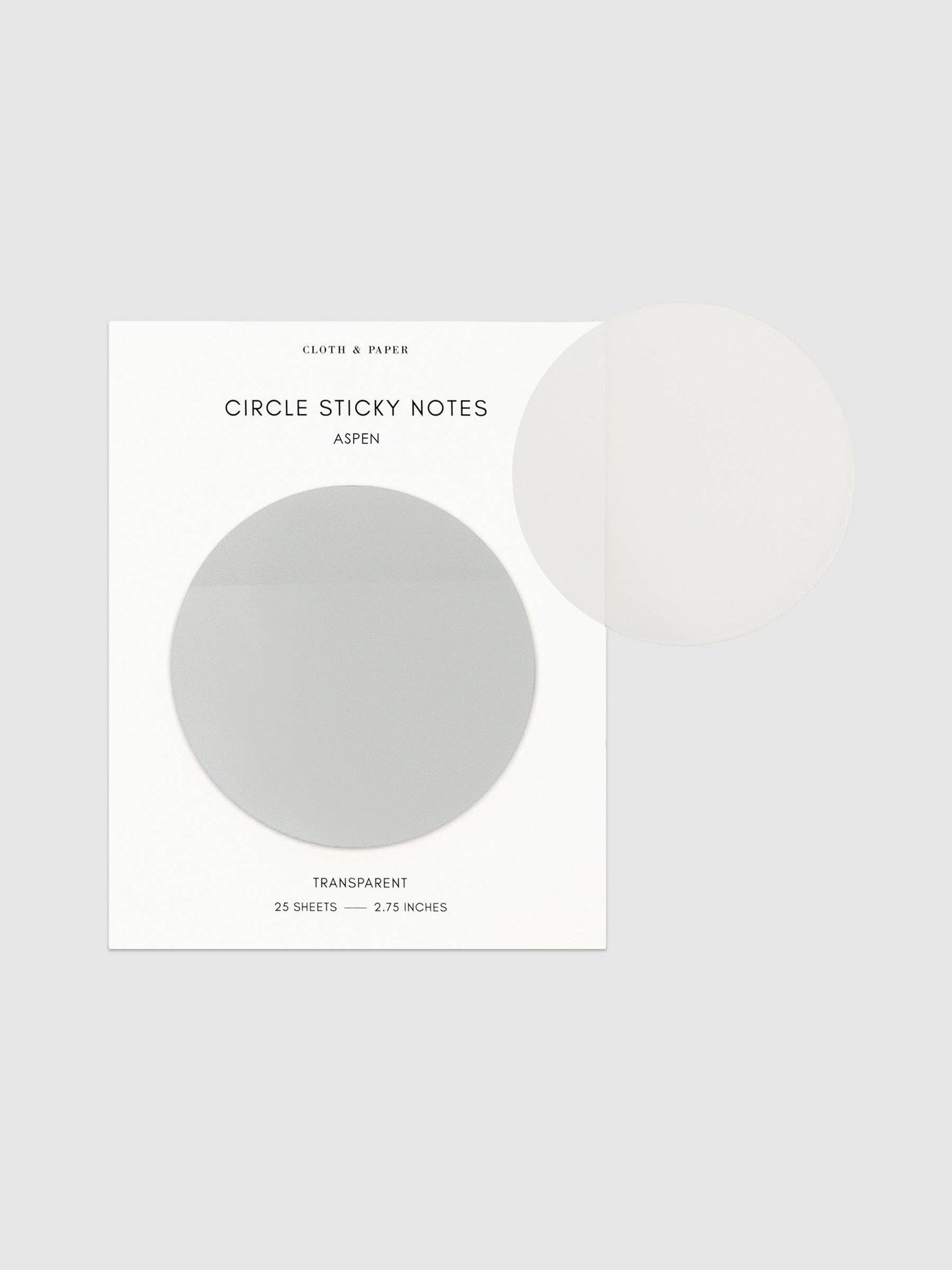Transparent Circle Sticky Notes: Crêpe