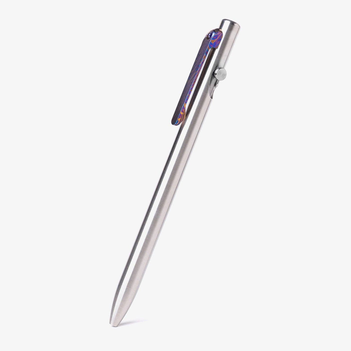 Tactile Turn Slim Bolt Action Pen: Titanium / Short