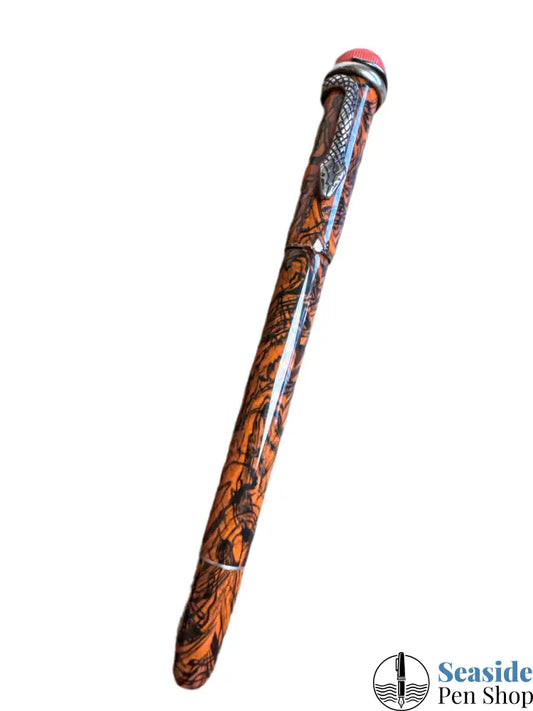 Montblanc Rouge et Noir Heritage Marble Fountain Pen Medium Nib Medium Fountain Pens