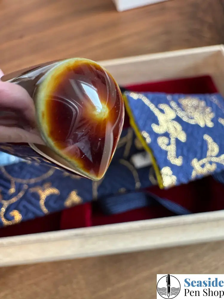 Nakaya Dorsal Fin V.2 Heki Tamenuri Fountain Pen Broad Nib Fountain Pens