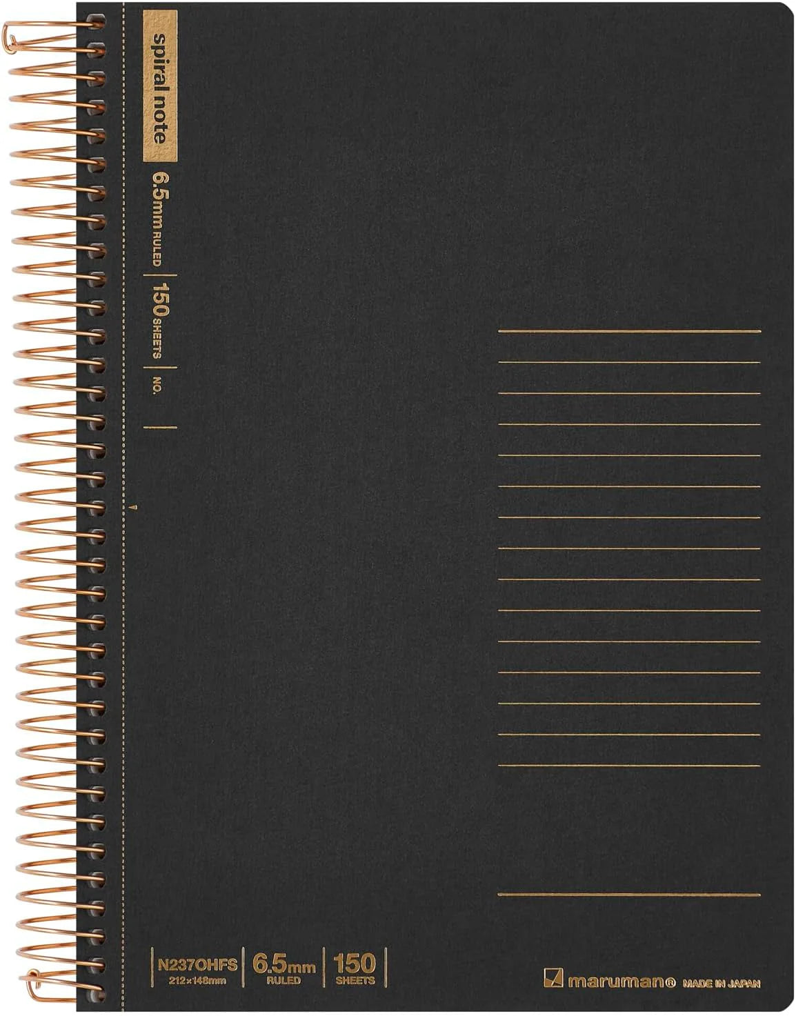 Maruman Spiral Note Basic Notebook A5 6.5mm lined 150 Sheets