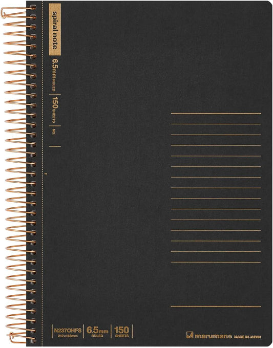 Maruman Spiral Note Basic Notebook A5 6.5mm lined 150 Sheets