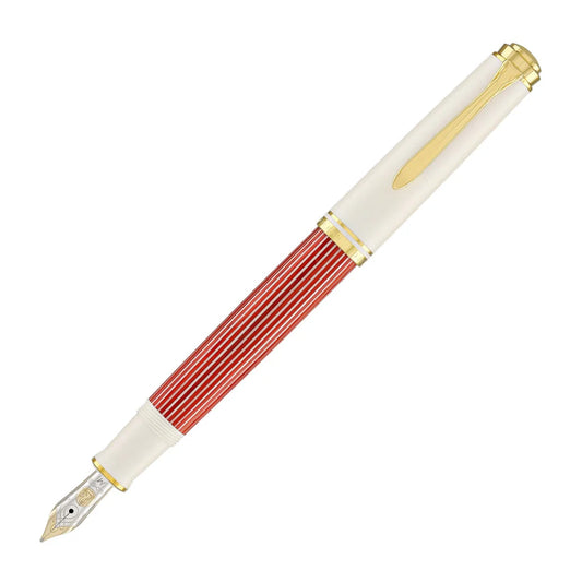 Pelikan M600 Red White Fine Fountain Pen