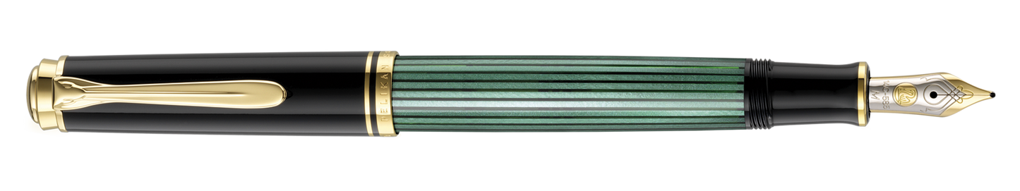 Pelikan Souveran Green and Black Stripe Fountain Pen